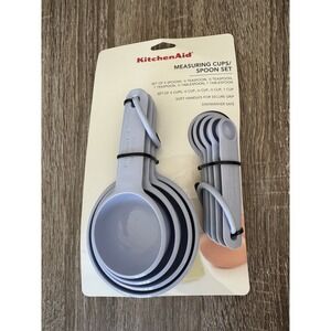 KitchenAid Lavender Measuring Cups & Spoons Set Soft Grip NEW